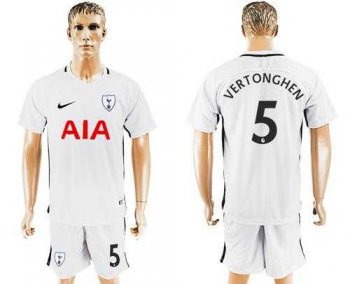 Tottenham Hotspur #5 Vertonghen White Home Soccer Club Jersey