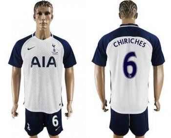 Tottenham Hotspur #6 Chiriches White Home Soccer Club Jersey