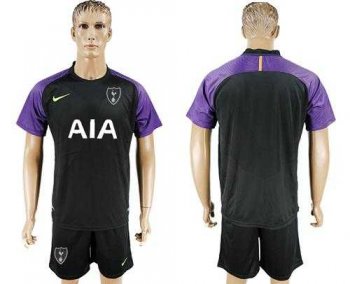 Tottenham Hotspur Blank Black Goalkeeper Soccer Club Jersey