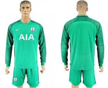 Tottenham Hotspur Blank Green Goalkeeper Long Sleeves Soccer Club Jersey