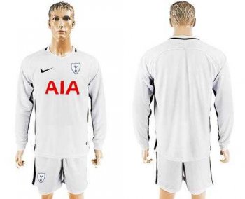 Tottenham Hotspur Blank Home Long Sleeves Soccer Club Jersey