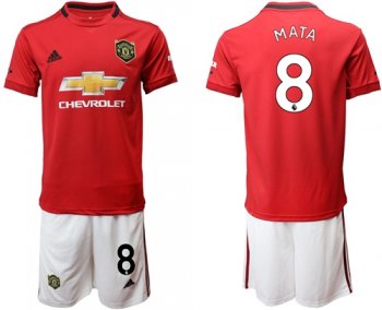 Manchester United #8 Mata Red Home Soccer Club Jersey