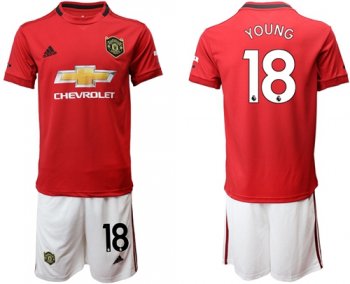 Manchester United #18 Young Red Home Soccer Club Jersey