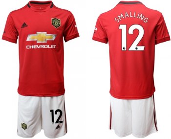 Manchester United #12 Smalling Red Home Soccer Club Jersey