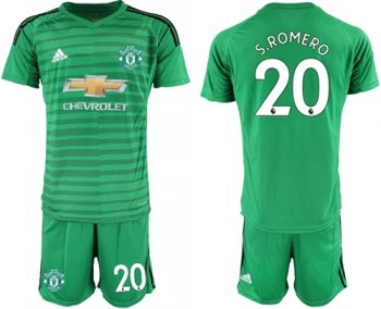 Manchester United #20 S.Romero Green Goalkeeper Soccer Club Jersey