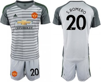 Manchester United #20 S.Romero Grey Goalkeeper Soccer Club Jersey