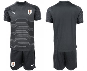 Uruguay Blank Black Goalkeeper Soccer Country Jersey