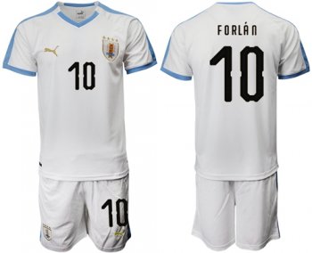 Uruguay #10 Forlan Away Soccer Country Jersey