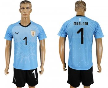 Uruguay #1 MUSLERA Home 2018 FIFA World Cup Soccer Jersey