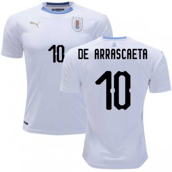 Uruguay #10 De Arrascaeta Away Soccer Country Jersey