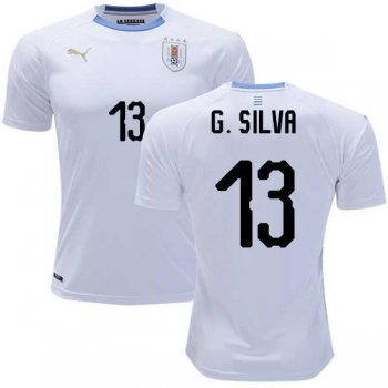 Uruguay #13 G.Silva Away Soccer Country Jersey