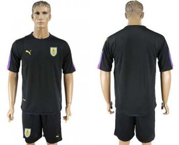 Uruguay Blank Black Goalkeeper Soccer Country Jersey