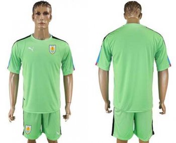 Uruguay Blank Green Goalkeeper Soccer Country Jersey