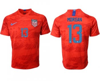 USA #13 Morgan Away Soccer Country Jersey