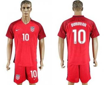 USA #10 Donovan Away Soccer Country Jersey