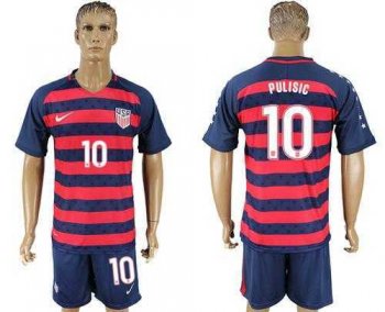 USA #10 Pulisic Away Soccer Country Jersey