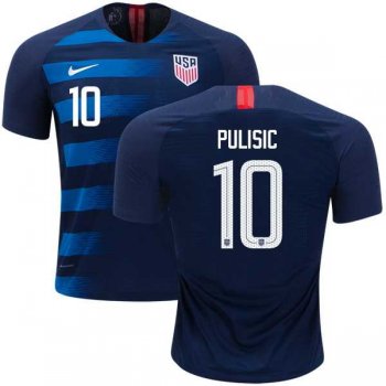 USA #10 Pulisic Away Soccer Country Jersey