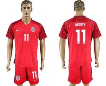 USA #11 Bedoya Away Soccer Country Jersey