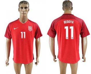 USA #11 Bedoya Away Soccer Country Jersey