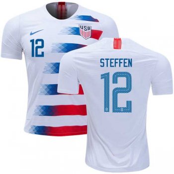 USA #12 Steffen Home Soccer Country Jersey