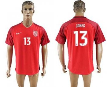 USA #13 Jones Away Soccer Country Jersey