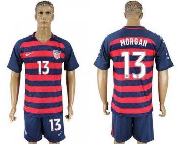 USA #13 Morgan Away Soccer Country Jersey