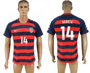 USA #14 Acosta Away Soccer Country Jersey