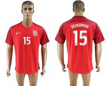 USA #15 Beckerman Away Soccer Country Jersey