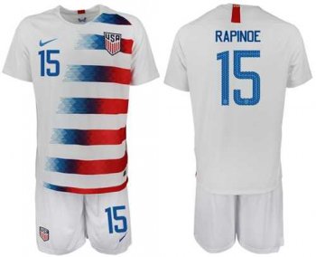 USA #15 Rapinoe Home Soccer Country Jersey