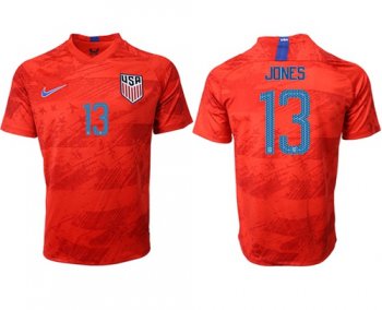 USA #13 Jones Away Soccer Country Jersey