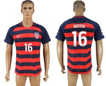 USA #16 Nguyen Away Soccer Country Jersey