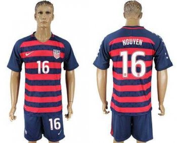 USA #16 Nguyen Away Soccer Country Jersey