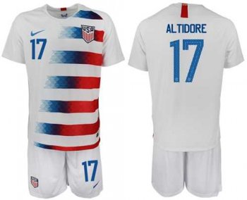 USA #17 Altidore Home Soccer Country Jersey