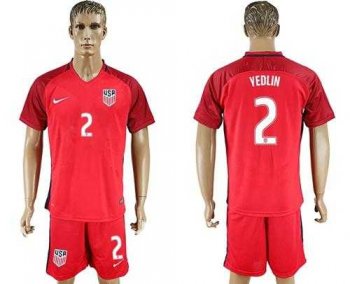 USA #2 Yedlin Away Soccer Country Jersey