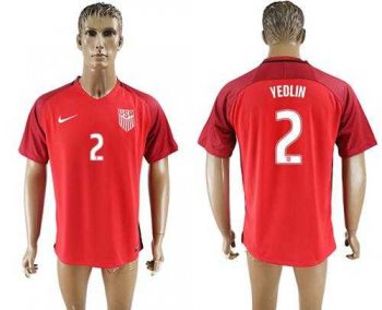 USA #2 Yedlin Away Soccer Country Jersey