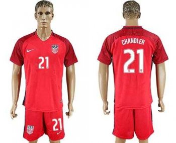 USA #21 Chandler Away Soccer Country Jersey