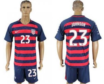 USA #23 Johnson Away Soccer Country Jersey