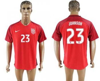 USA #23 Johnson Away Soccer Country Jersey