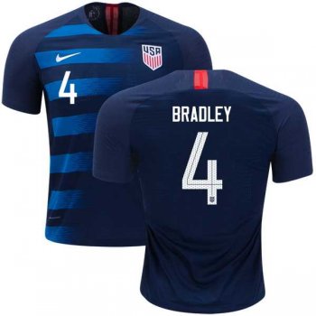 USA #4 Bradley Away Soccer Country Jersey