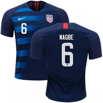 USA #6 Nagbe Away Soccer Country Jersey