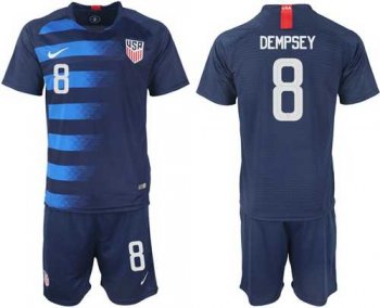 USA #8 Dempsey Away Soccer Country Jersey