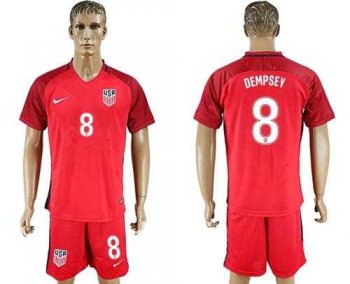 USA #8 Dempsey Away Soccer Country Jersey