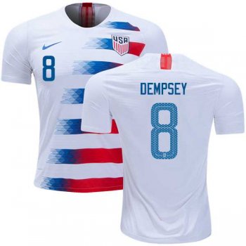 USA #8 Dempsey Home Soccer Country Jersey