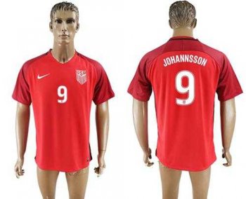 USA #9 Johannsson Away Soccer Country Jersey