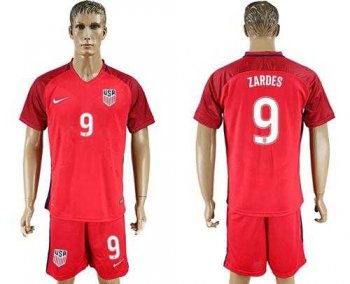 USA #9 Zardes Away Soccer Country Jersey