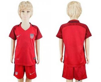 USA Blank Away Kid Soccer Country Jersey