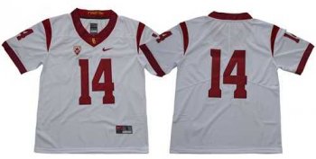 USC Trojans #14 Sam Darnold White Limited Stitched NCAA Jersey