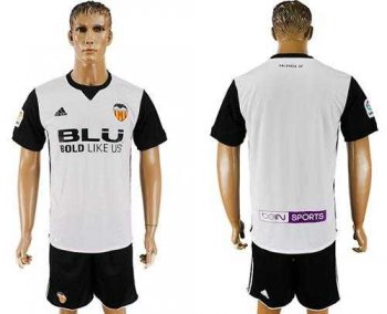 Valencia Blank Home Soccer Club Jersey