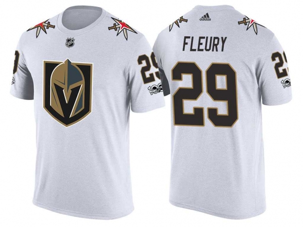 Vegas Golden Knights #29 Marc-Andre Fleury White 2017 Fresh Team Commemorative T-shirt