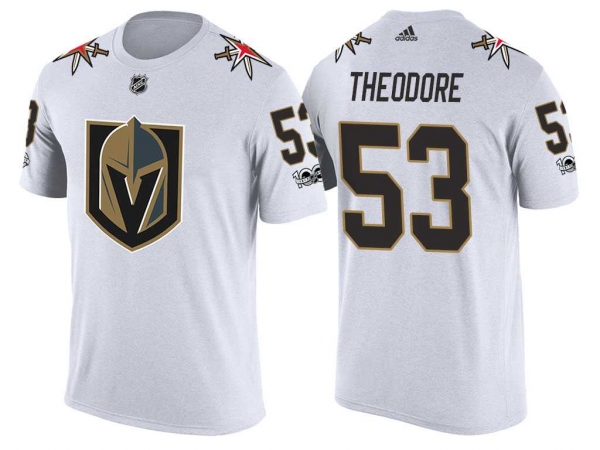 Vegas Golden Knights #53 Shea Theodore White 2017 Fresh Team Commemorative T-shirt